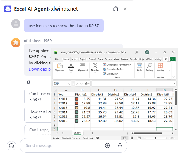 Excel Sheet AI Tool Example 3